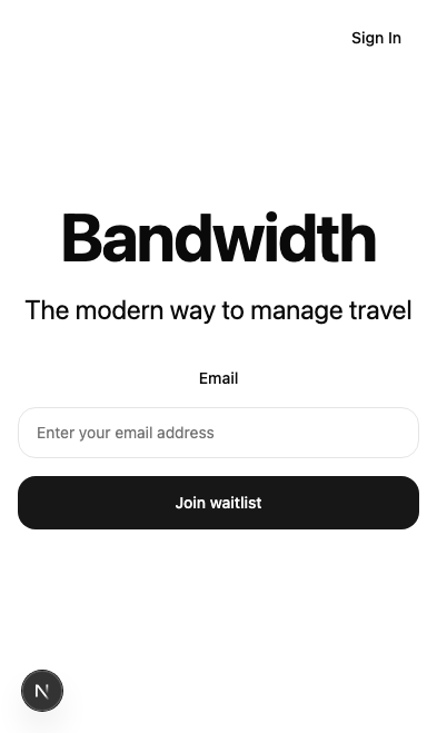 Mobile web before sign in
